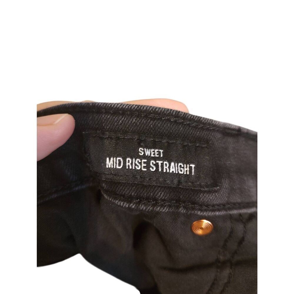 Lucky Brand Women's Size 6/28 A Black Sweet Mid Rise Straight Jeans Distressed - Picture 6 of 9